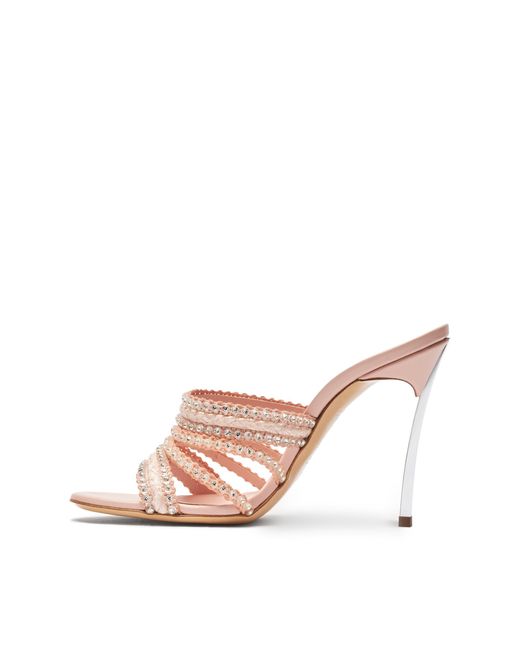 Casadei Pink Blade Limelight Mules