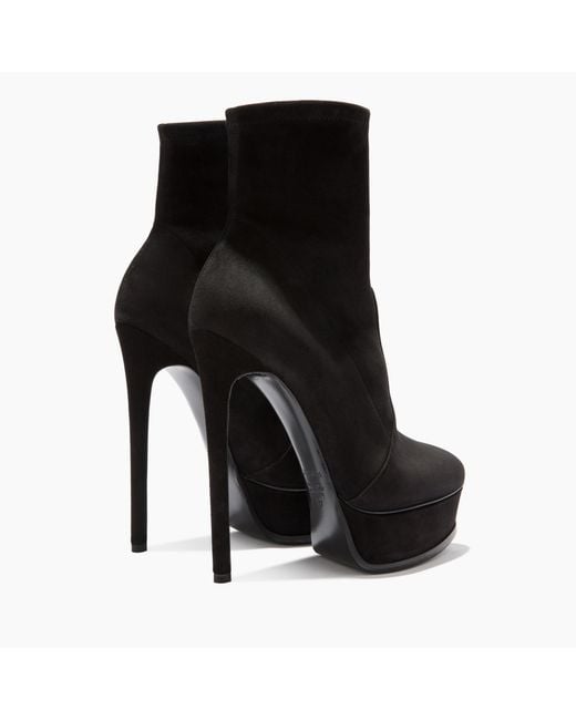 Casadei Black Flora Ankle Boot