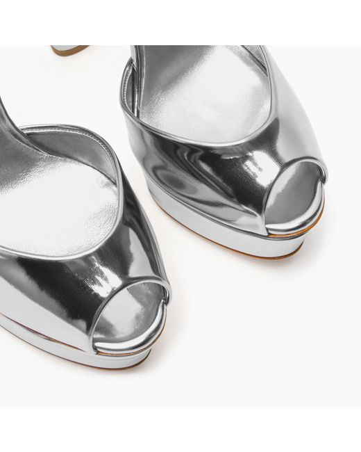 Casadei White Flora Platform Interstellar Sandal