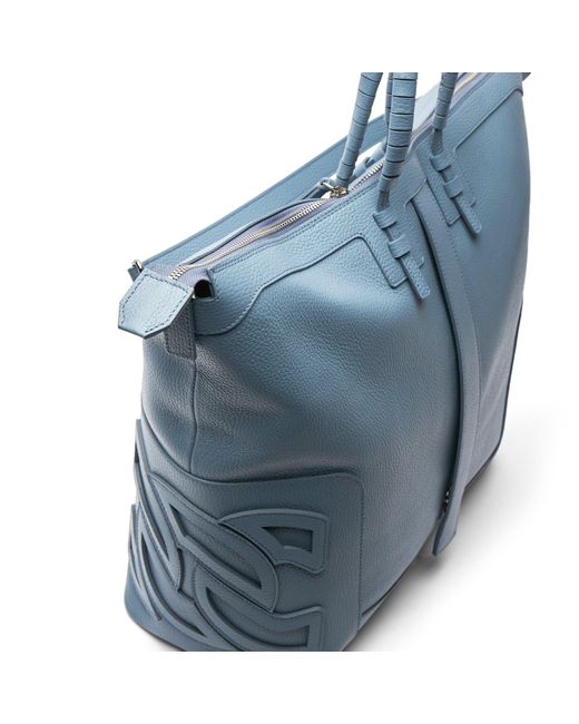 Casadei Blue C-style Leather Traveller Bag
