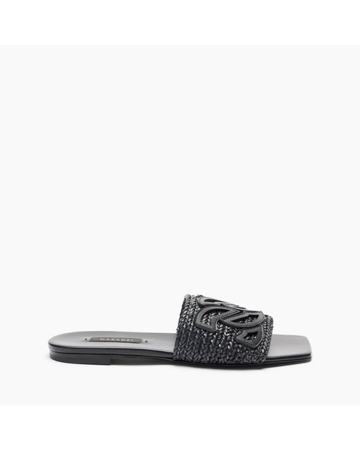 Casadei Black Positano Flat