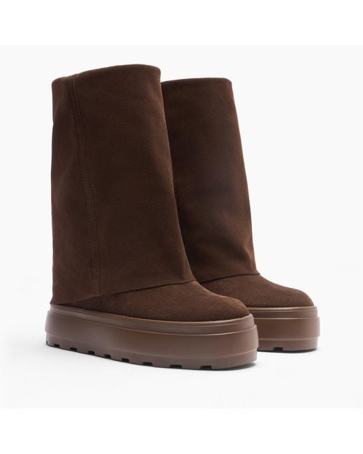 Casadei Brown Double Face High Boots