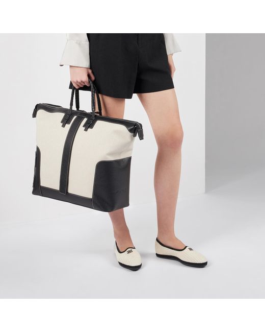 C-style Canvas Leather Traveller Bag di Casadei in Black