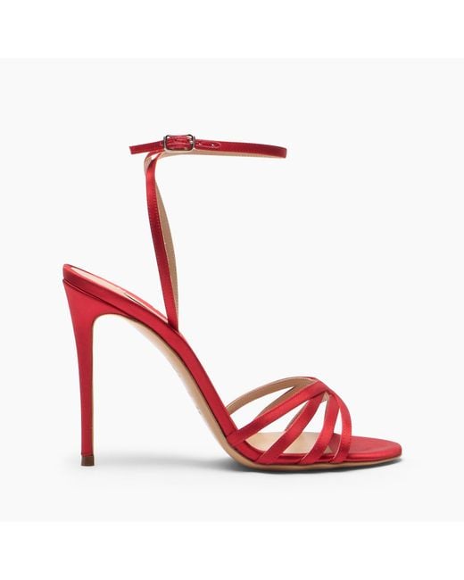Casadei Red Julia Satin Sandal