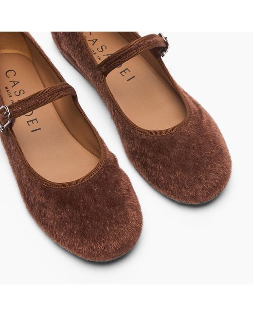 Casadei Brown New Ballet Flat