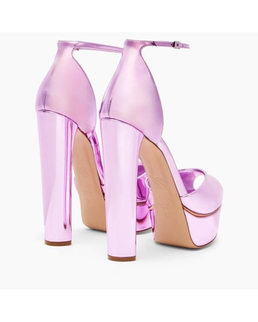 Casadei Purple Flora Intestellar Platform Sandals