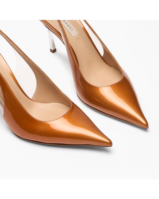 Casadei Brown Superblade Samurai Slingback