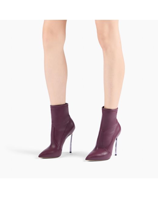 Casadei Purple Blade Ankle Boot