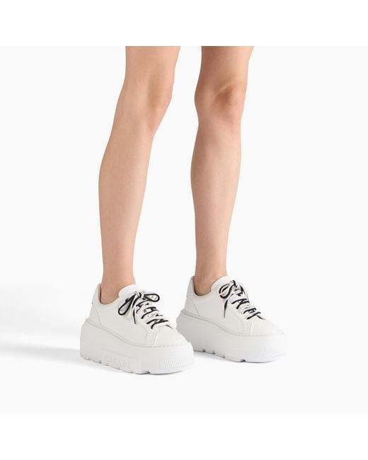 Casadei White Nexus With Contrasting Lace Sneaker