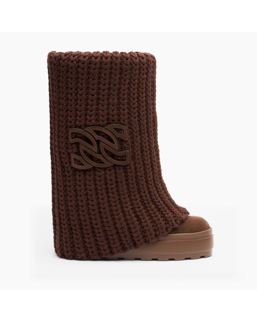 Casadei Brown Double Face High Boot