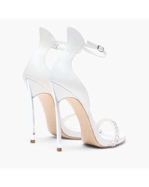 Casadei White Cappa Blade Heaven Sandal