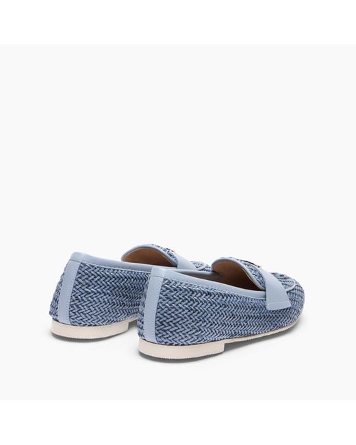 Casadei Blue Hanoi Loafer With C-chain