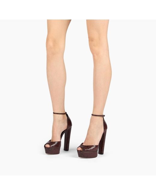 Casadei Brown Flora Platform Basilisco Sandal