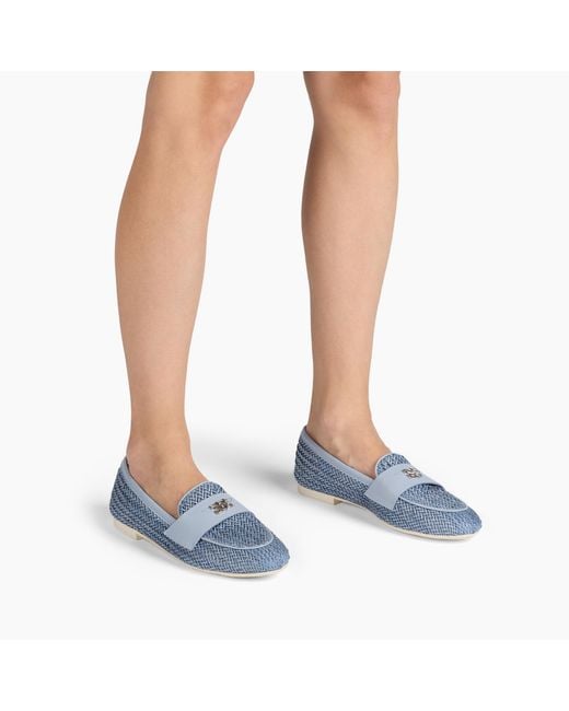 Casadei Blue Hanoi Loafer With C-chain