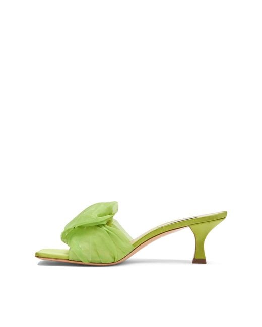Sandalo di seta sofisticato ed elegante di Casadei in Green