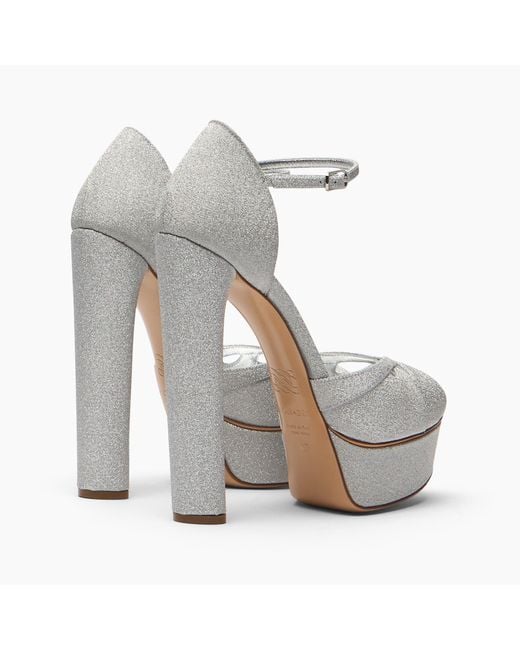 Sandalo Flora Platform Solar Eclipse di Casadei in White