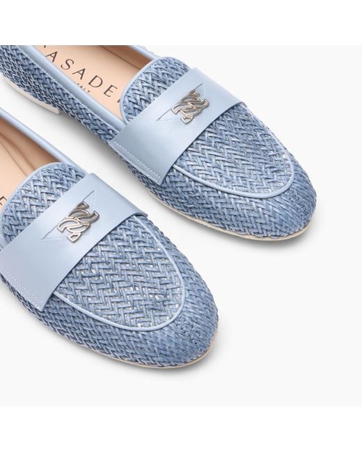Casadei Blue Hanoi Loafer With C-chain