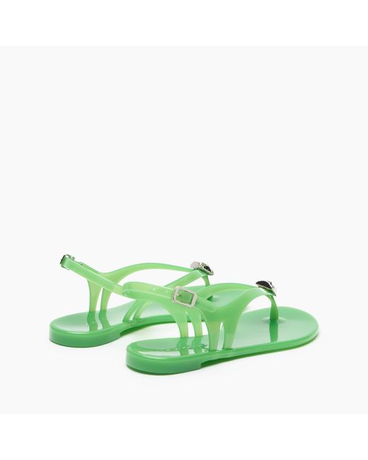 Casadei Green Jelly Thong Sandal