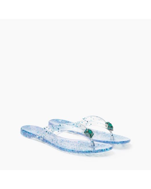 Casadei Blue Jelly Thong Sandal