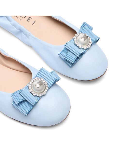 Casadei Blue Ballet Flat
