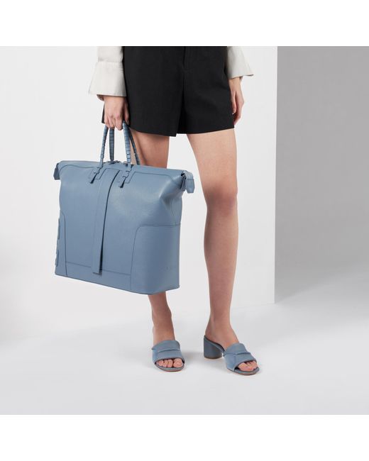 Casadei Blue C-style Leather Traveller Bag