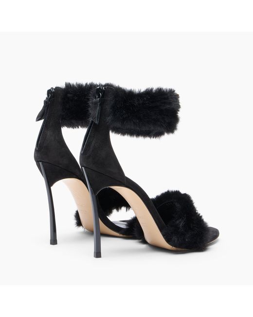 Casadei Black Blade Diva Minorca Sandal