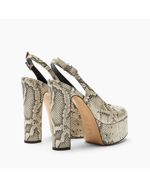 Casadei Metallic Patty Platform Basilisco Sandal