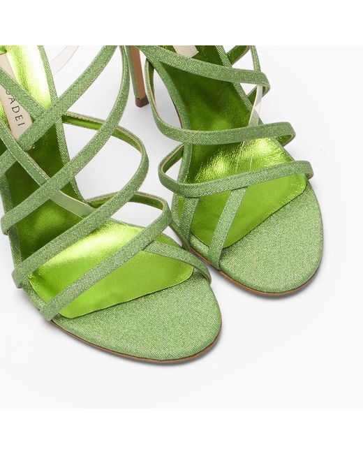 Casadei Green Solar Eclipse Julia Cage Sandal