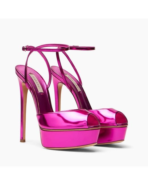 Sandalo Flora Platform Interstellar di Casadei in Pink