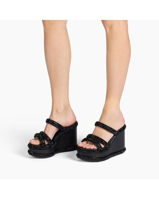 Casadei Black Sirio Wedge