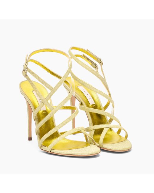 Casadei Metallic Julia Cage Solar Eclipse Sandal