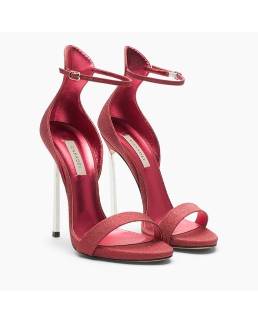 Casadei Red Cappa Blade Solar Eclipse Sandal