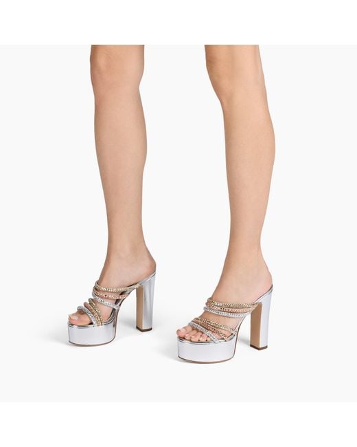 Casadei White Patty Platform Andromeda Mule