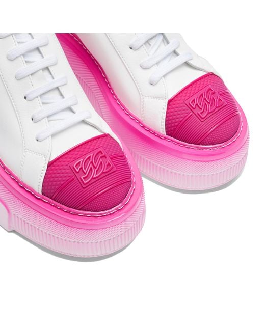 Nexus Toe Cap Sneakers di Casadei in Pink