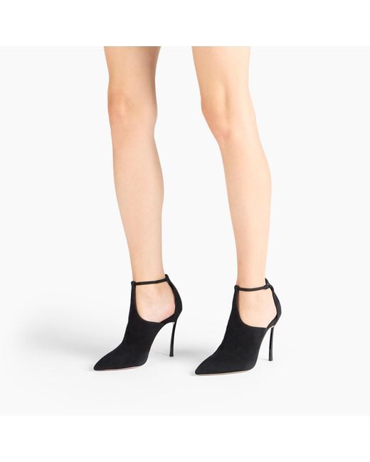 Casadei Black Blade Suede Debby Pump
