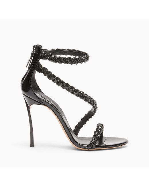 Casadei Black Starsway Blade Sandals