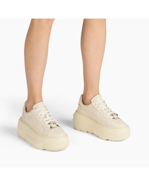 Casadei Natural Nexus Sneaker With Pearl