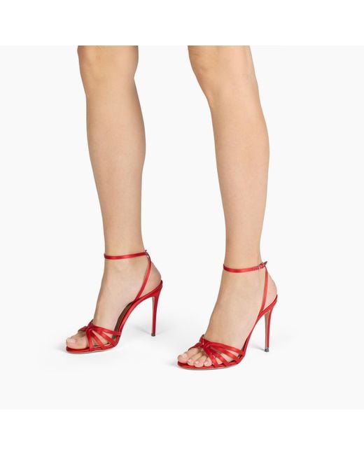 Casadei Red Julia Satin Sandal