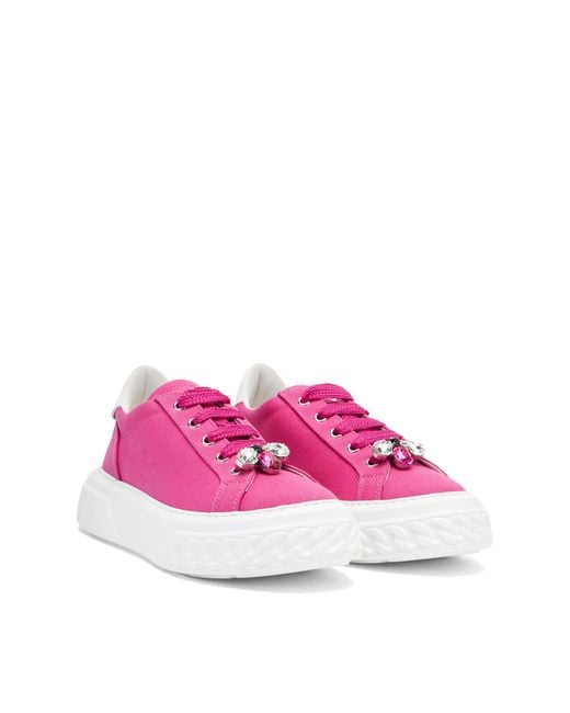Off Road Queen Bee Sneakers di Casadei in Pink