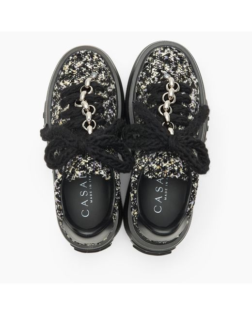 Casadei Black Nexus Buclé Sneaker