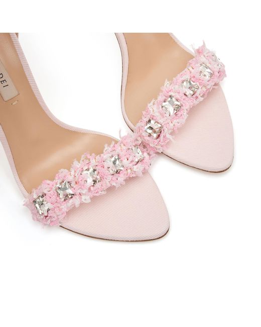 Elsa Leather Sandals di Casadei in Pink
