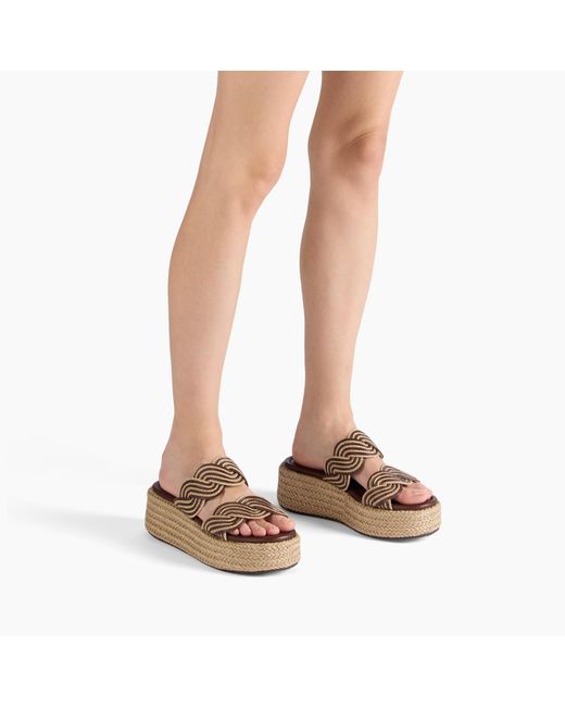 Thaiti Compensée Casadei en coloris Natural