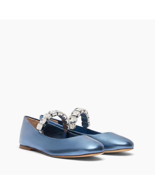 Casadei Blue Flash Ballet Flats