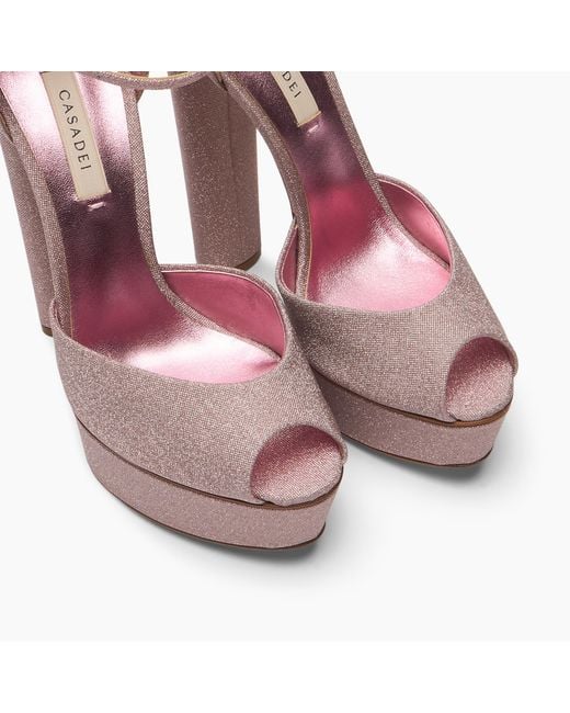 Sandalo Flora Platform Solar Eclipse di Casadei in Pink