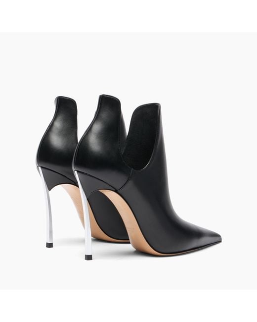 Casadei Black Superblade Absol Open Ankle Boot
