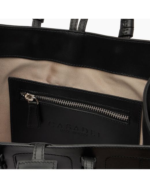Casadei Black Ale Leather Bag