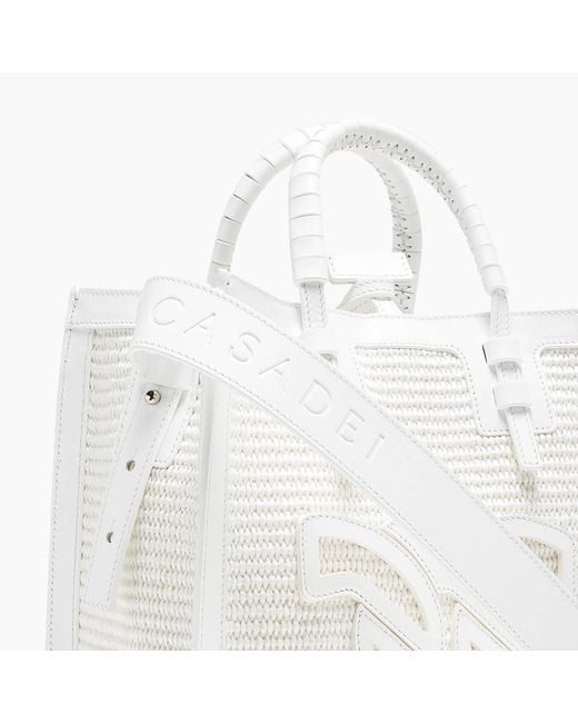 Casadei White Beaurivage Shopper Bag