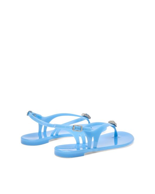 Casadei Blue Jelly Thong Sandal