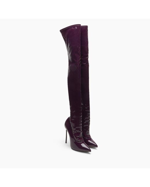 Casadei Purple Ultravox Over The Knee