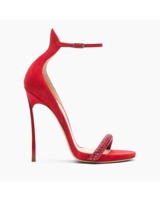 Casadei Red Cappa Blade Stratosphere Sandals
